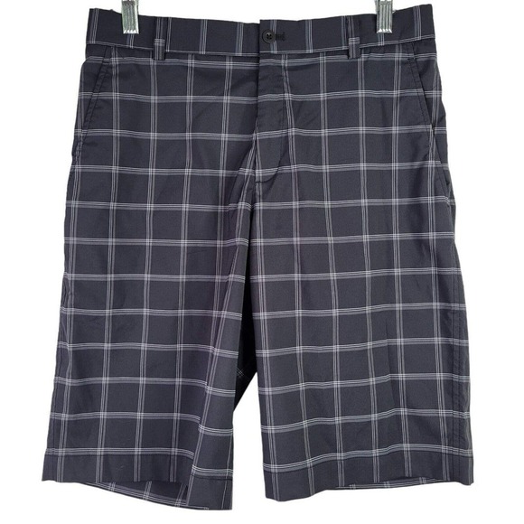 Nike Shorts Mens 30 Plaid Dri Fit Golf Chino Standard Fit Lightweight Zip Tech - Picture 2 of 10